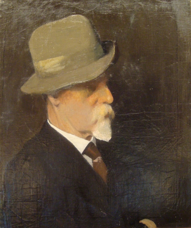 “Portrait with a Gentleman in a Hat”