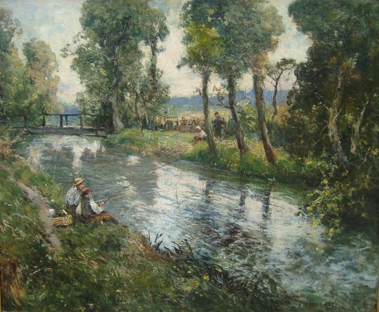 Frederick Ede's “Fishing Along the River”