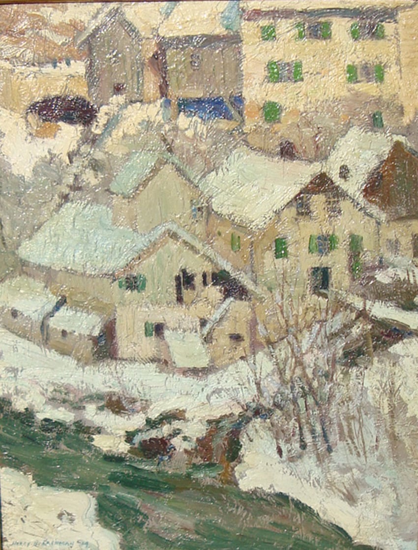“French Village in the Snow”