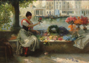 “Venetian Flower Seller” Available at Stanford Fine Art Gallery in Nashville TN