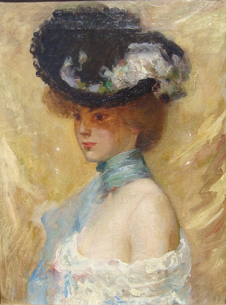 “Portrait of a Young Woman in a Hat”