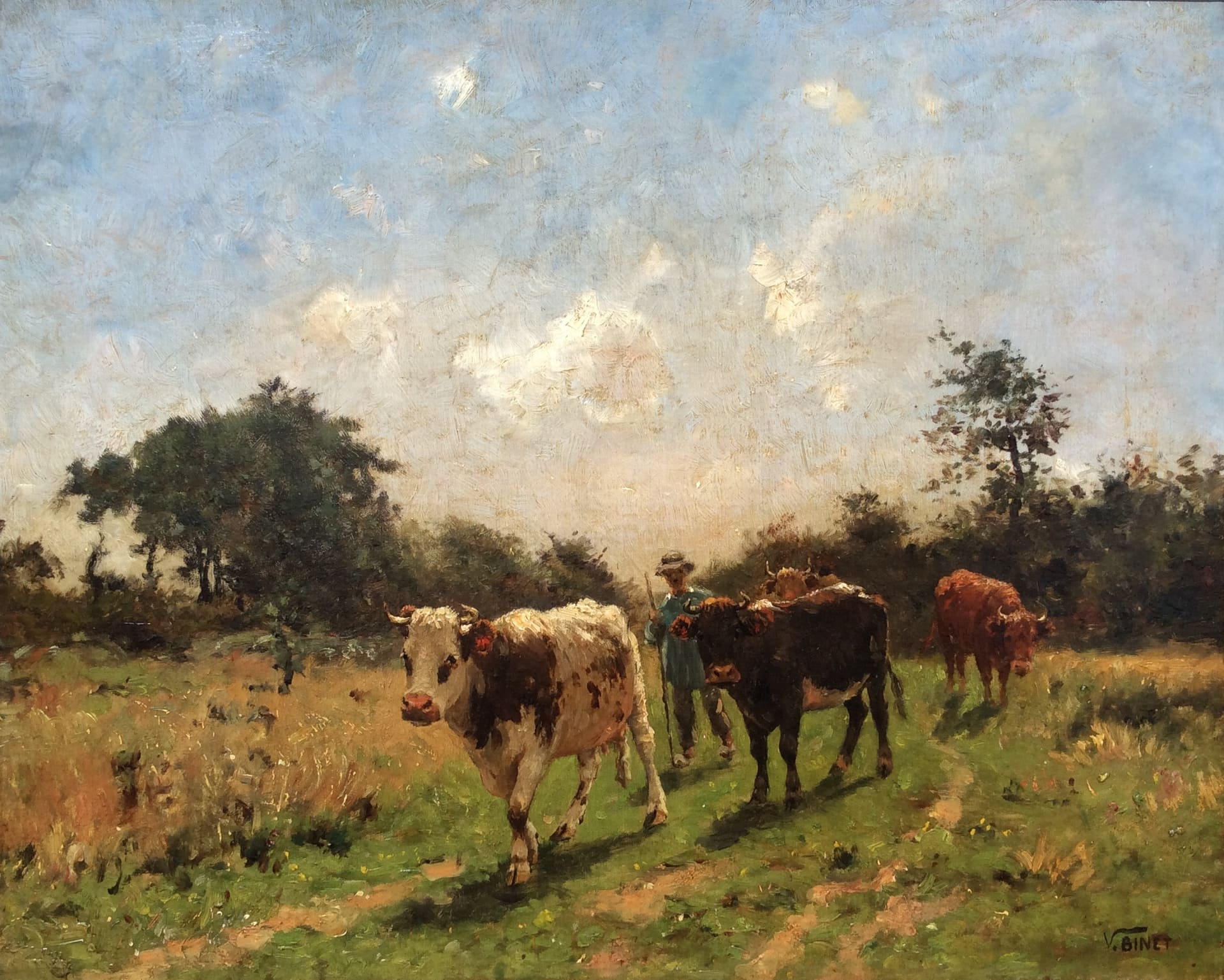 “Farmer with Cattle Returning Home”