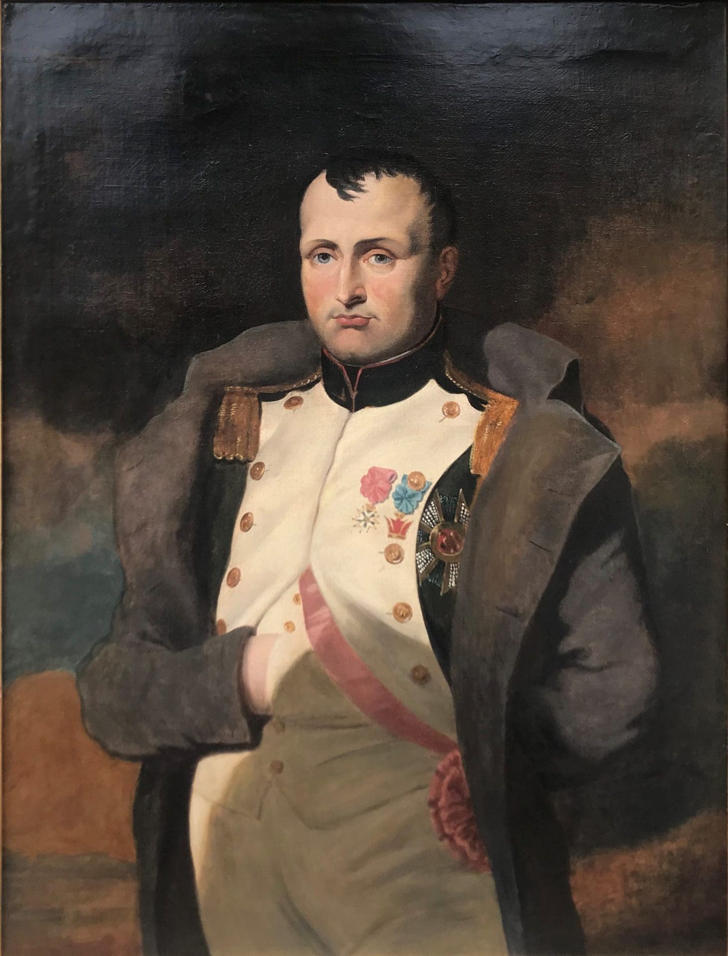 Portrait of Napoleon Bonaparte painted in a realistic manner